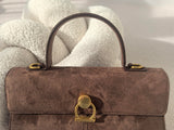 Suede Faux Leather Vintage Tote Cross Bag