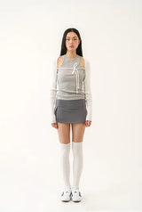 Athletic slit skirt - gray