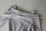 オフショルダーカットアウトジップアップニットウェアTシャツ
