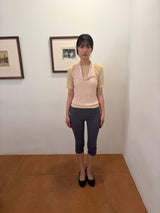 shirring neck tee