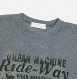 ライドプリントオーバー ニットTシャツ