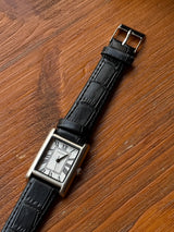 Cowhide metal watch