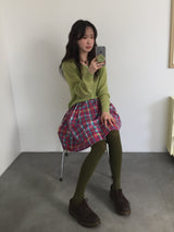 [made by fling] バターカップチェッカースカート