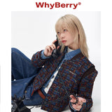 Why Berry 22AW "Modern Fragrance" Short Style Small Fragrance Motorcycle Coat Thick Coat Jacket