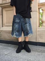 Checka Dirty Oil バミューダデニムパンツ 2C