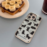 beloved cat silver frame case (blue dot)