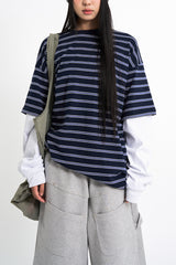 デイズストライプレイヤードTシャツ
