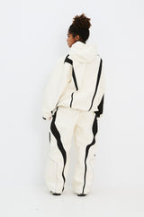 EXQUISITE 3L WIDE JOGGER PANTS CREAM