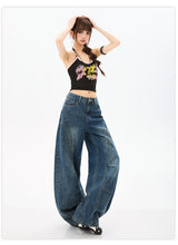 Vintage Curved Wide Denim – Relaxed High Waist Tencel Blend Jeans