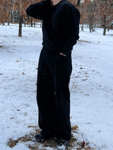 Angora round knitwear
