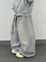 cat brush fleece sweatpants