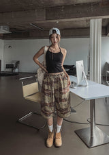 Lip cargo stopper Bermuda pants