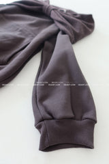 Ribbon off-shoulder oversized fit sweatshirt