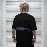 PEANUT STAIN - Fakenut Stain Logo Black Boxy Oversized Tshirt