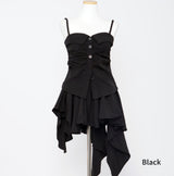 Queen's Shirred Bustier + Asymmetrical Flare Skirt Set