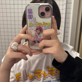 ブラッシュガールマガジンフォンケース (ピンクヘアー)