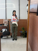 VINTAGE FLARE DENIM Khaki