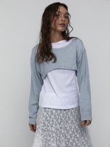 Cotton Cropped Top_Skyblue