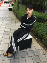 バントダイアゴナルトラックワイドスウェットパンツ 3C