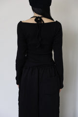 Bella brushed shirring knit