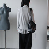 STRIPE WRINKLES TSHIRT WHITE