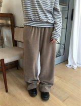 ローツ起毛ワイドニットパンツ(3c)