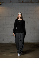 FAIRY WOOL LONG SLEEVE / BLACK