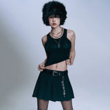 ENE See-through Sleeveless - BLACK