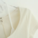 Lace Up Halter Golji T-Shirt  231330483