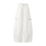 アメリカンヴィンテージハイウエストワイドレッグデニムパンツ