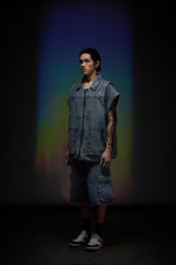 Denim Zip Vest