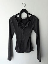 Mix-match layered cardigan set