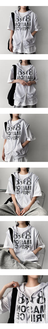 Ika Two Way Hooded Vest Zip-Up