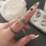 Vintage Star Twist Open Ring