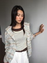 Ranel check hoodie (2color)