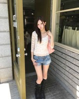 ツーボタンビンテージウォッシングショーツ