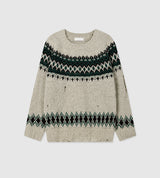 No.1522 damage D nordic KNIT (4color)