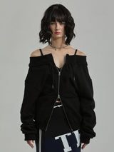 LEADER ZIP-UP -BLACK