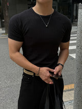 Nagrang ribbed muscle short sleeve
