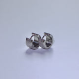 Surgical Steel Shining pearl ring earrings