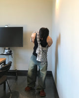 Curved Printing Balloon Pants