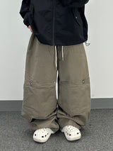 フォールドダブルニーコットンパンツ
