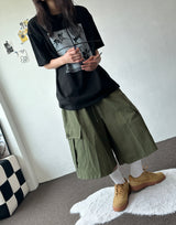 Mighty Hip Patch Cargo Bermuda Shorts 3color