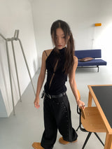 STUD BALLOON WIDE PANTS (2C)