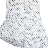 メモリードットフリルナシワンピース (White)