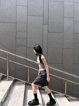  TWO-PINTUCK HARF PANTS