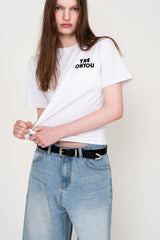 シルケットベーシックTシャツ (BLACK LOGO)