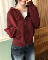 アン シャーリング ポケット フーデッド ジップアップ