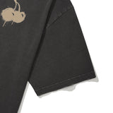MELTING CHERRY PIGMENT WASHING T-SHIRT - CHARCOAL