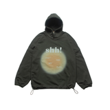 'Shh!' オーバーフィットフーディー (KHAKI CHARCOAL)